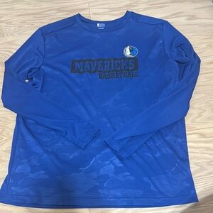 Blue Mavericks Basketball Long Sleeve Shirt